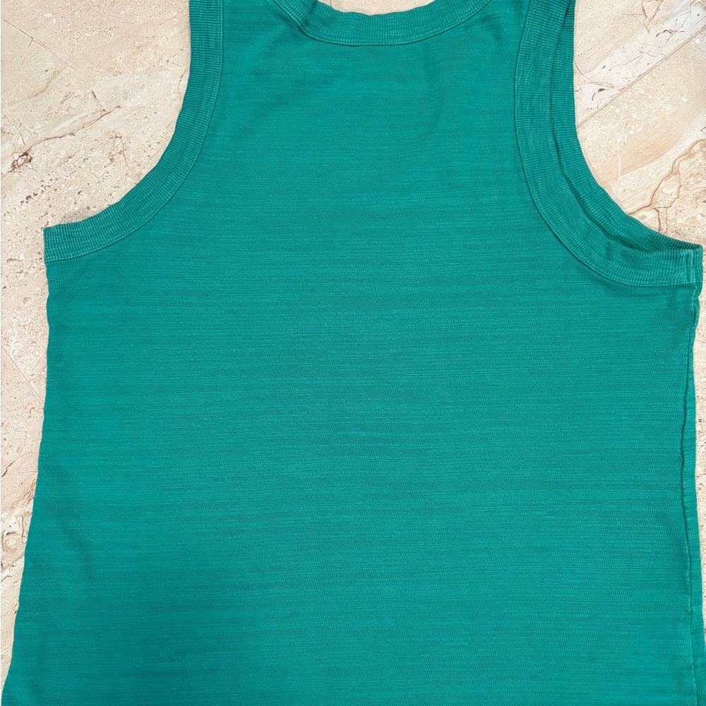 Loft Petite Green Sleeveless Tank Top